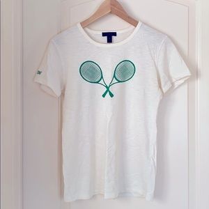 J. Crew Tennis Racquet Short Sleeve T-Shirt